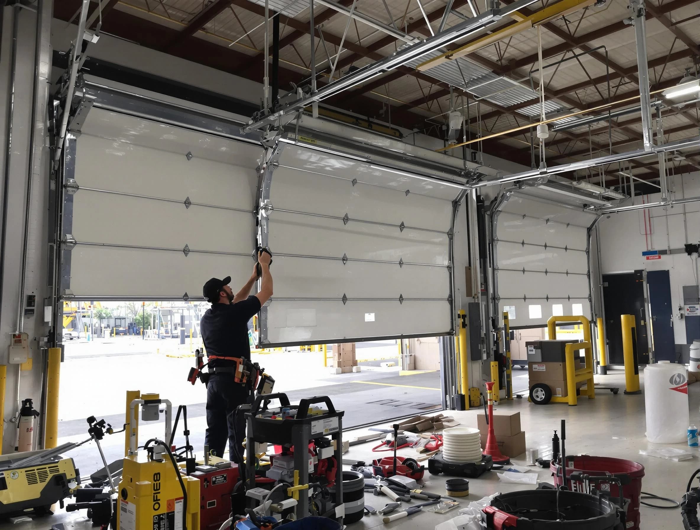 Edgewater Garage Door Repair technician performing commercial garage door repair in Edgewater