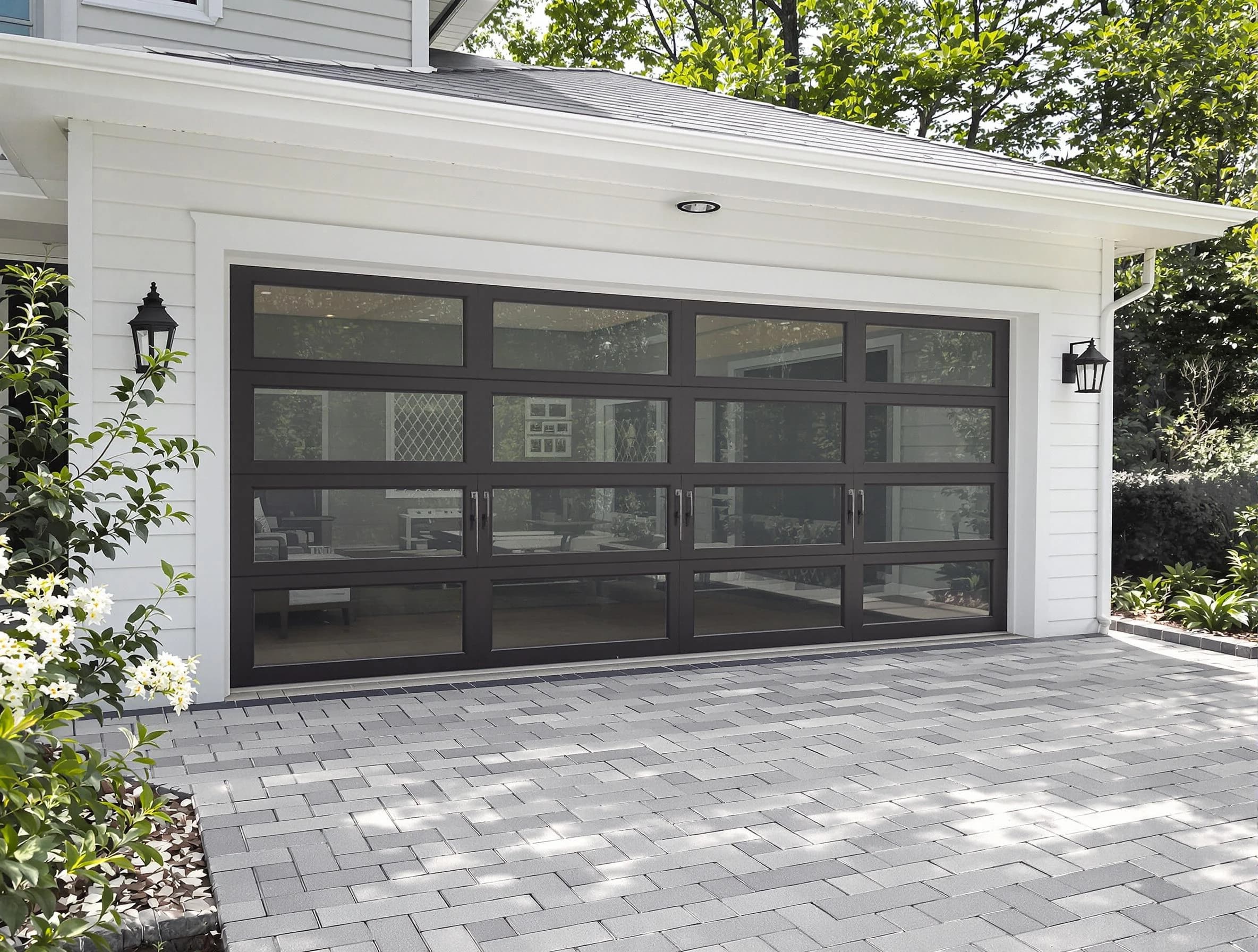 Edgewater Garage Door Repair design specialist presenting custom garage door options to Edgewater homeowner