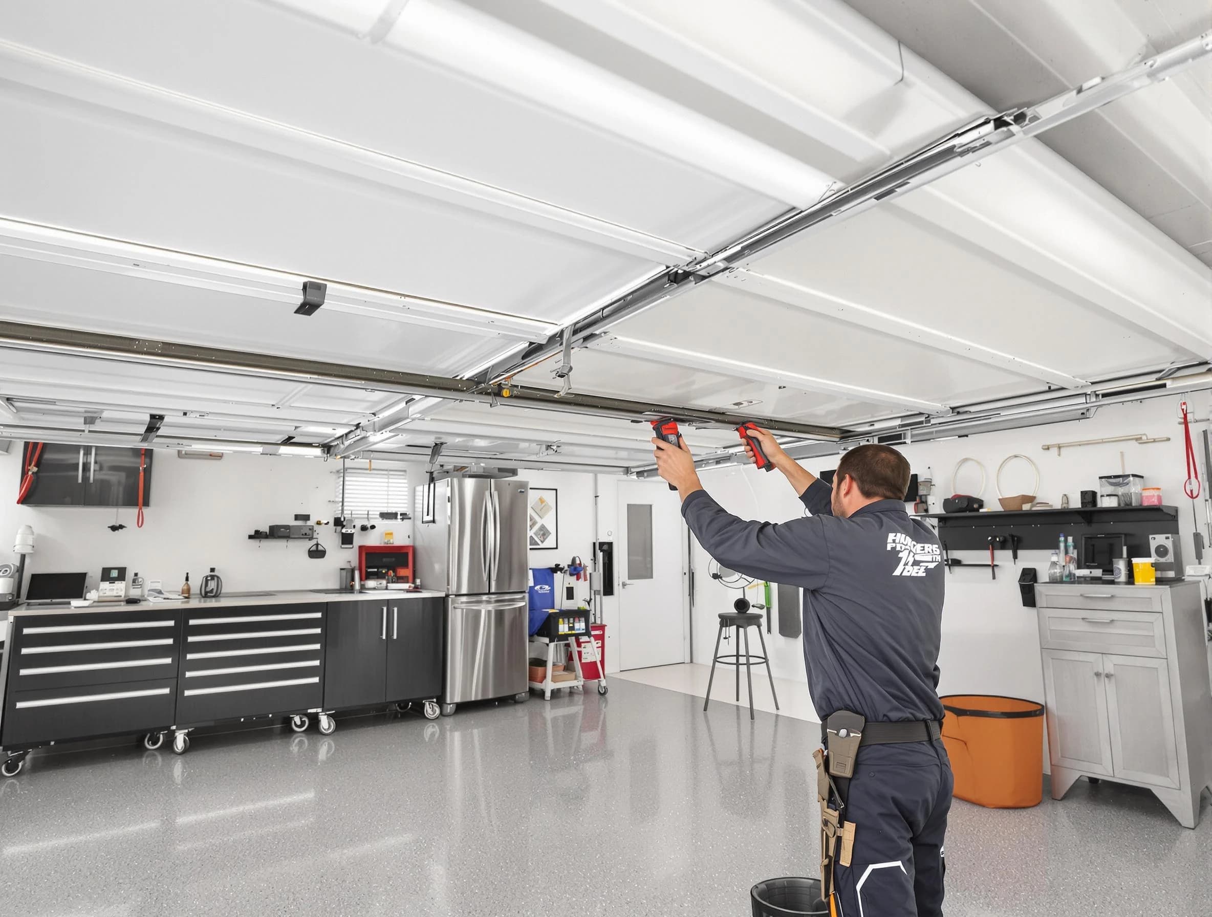 Overhead garage door repair service by Edgewater Garage Door Repair in Edgewater