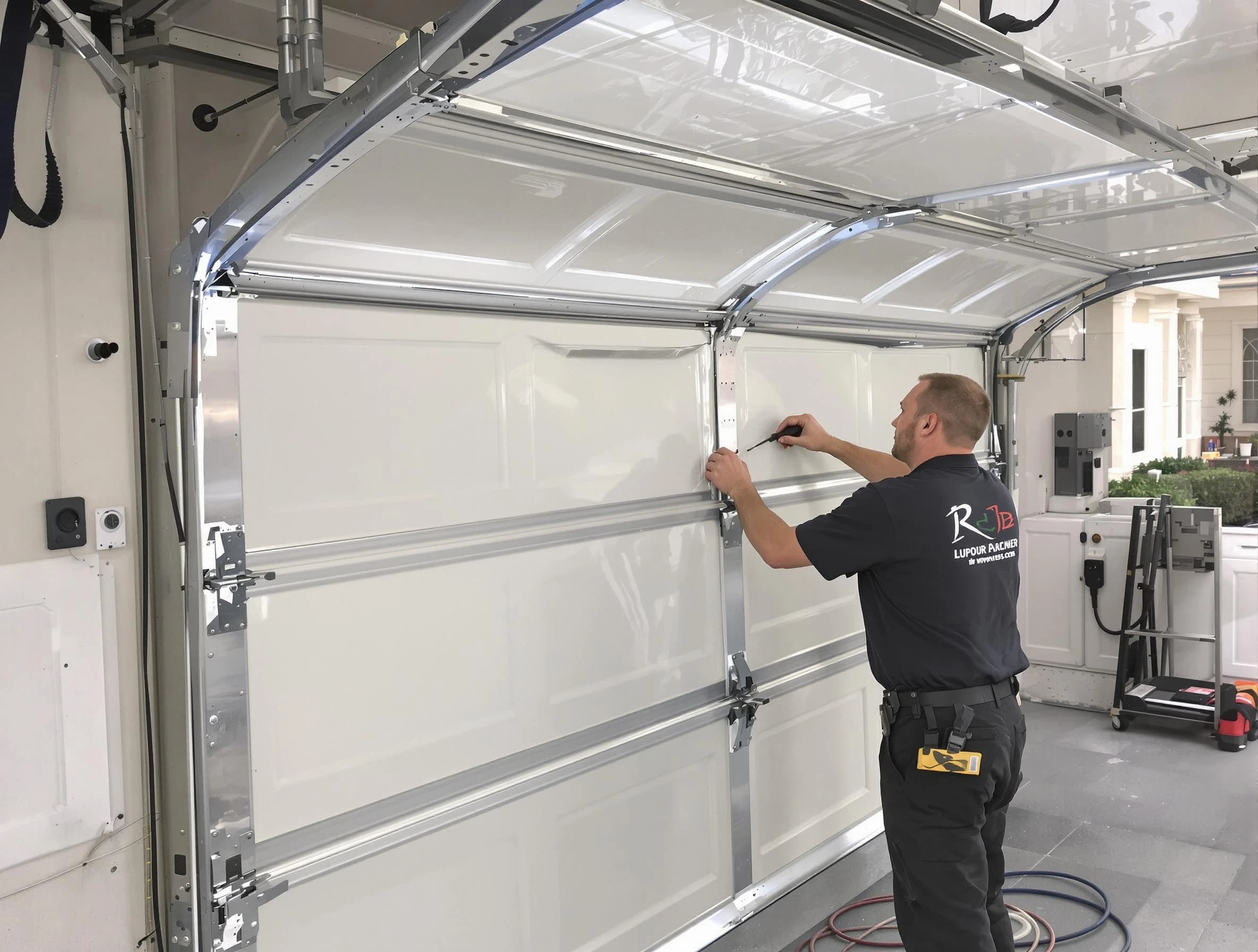 Edgewater Garage Door Repair professional performing panel repair in Edgewater