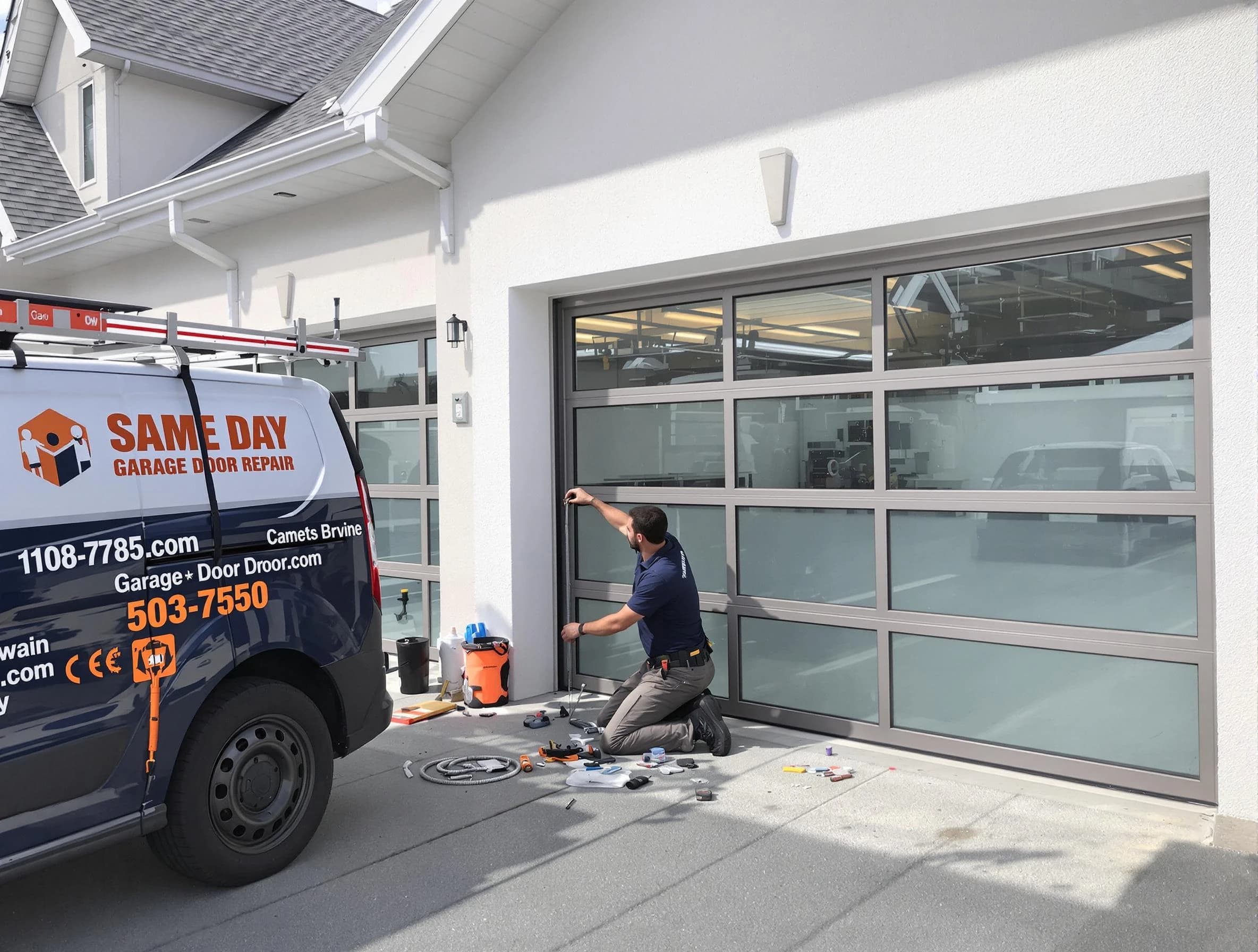 Same-day garage door repair service by Edgewater Garage Door Repair in Edgewater