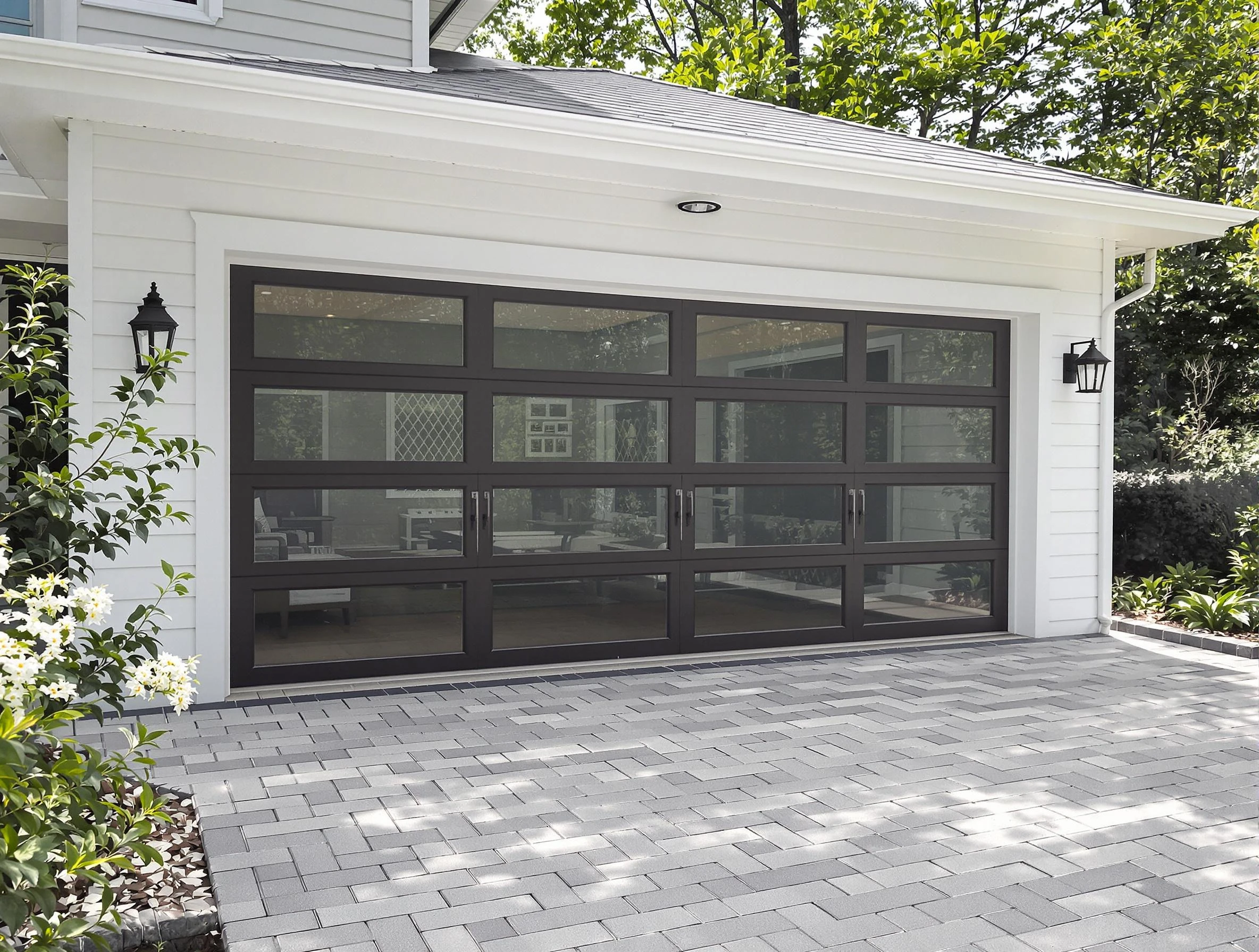 Edgewater Garage Door Repair design specialist presenting custom garage door options to Edgewater homeowner