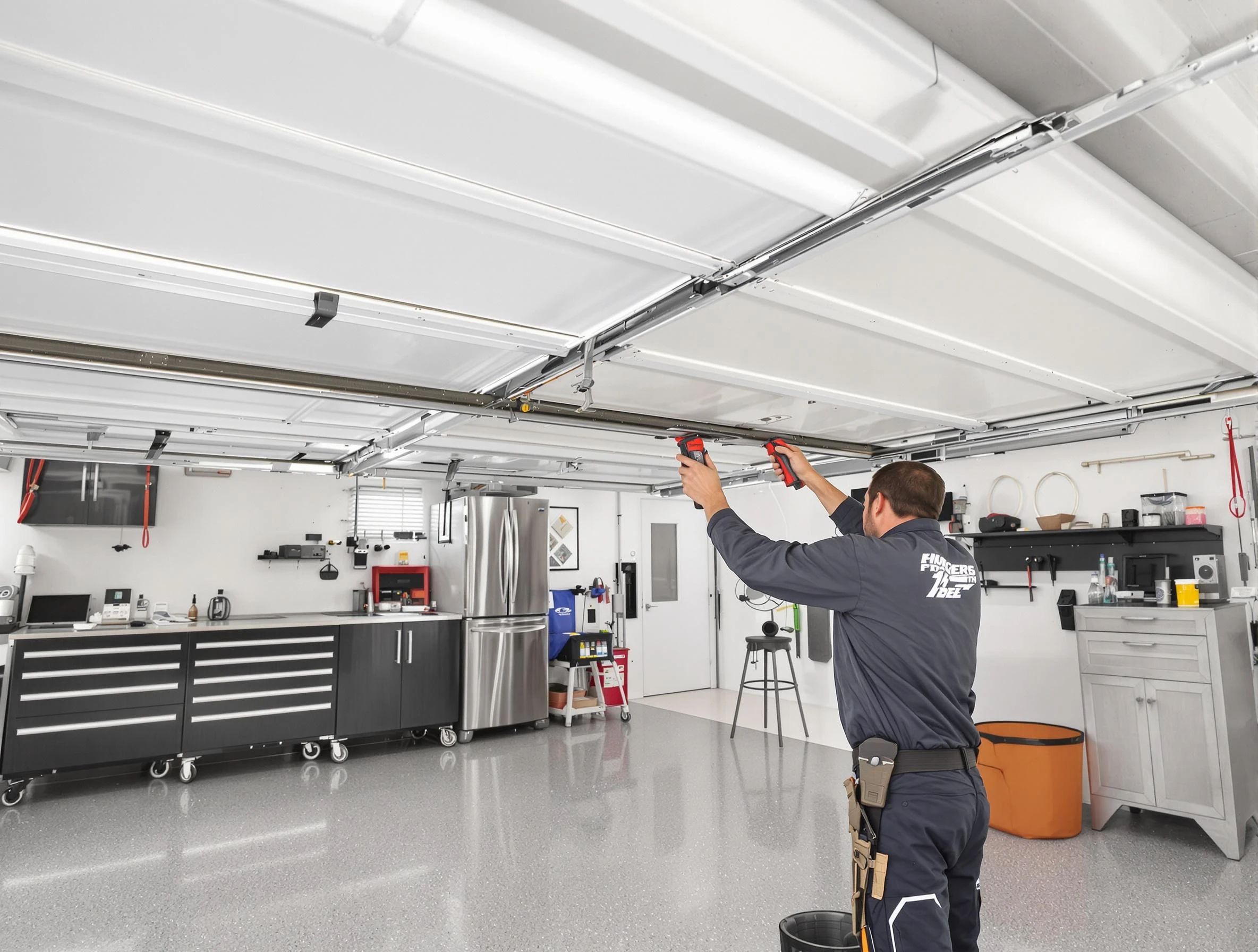 Overhead garage door repair service by Edgewater Garage Door Repair in Edgewater